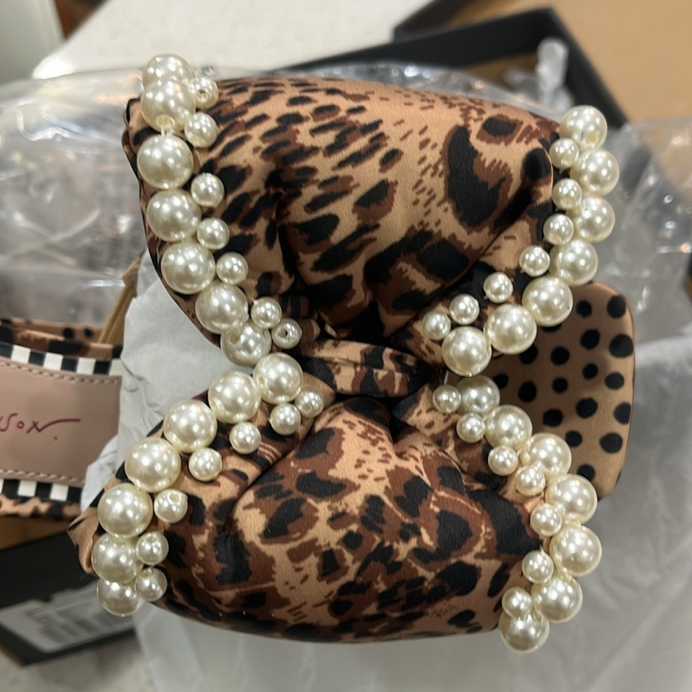 🔹️Betsey Johnson🔹️ MACCIE  Leopard Print Platform Block Heels - Picture 8 of 8